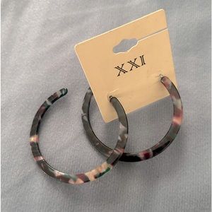 Multi-colored Tortoise Hoops